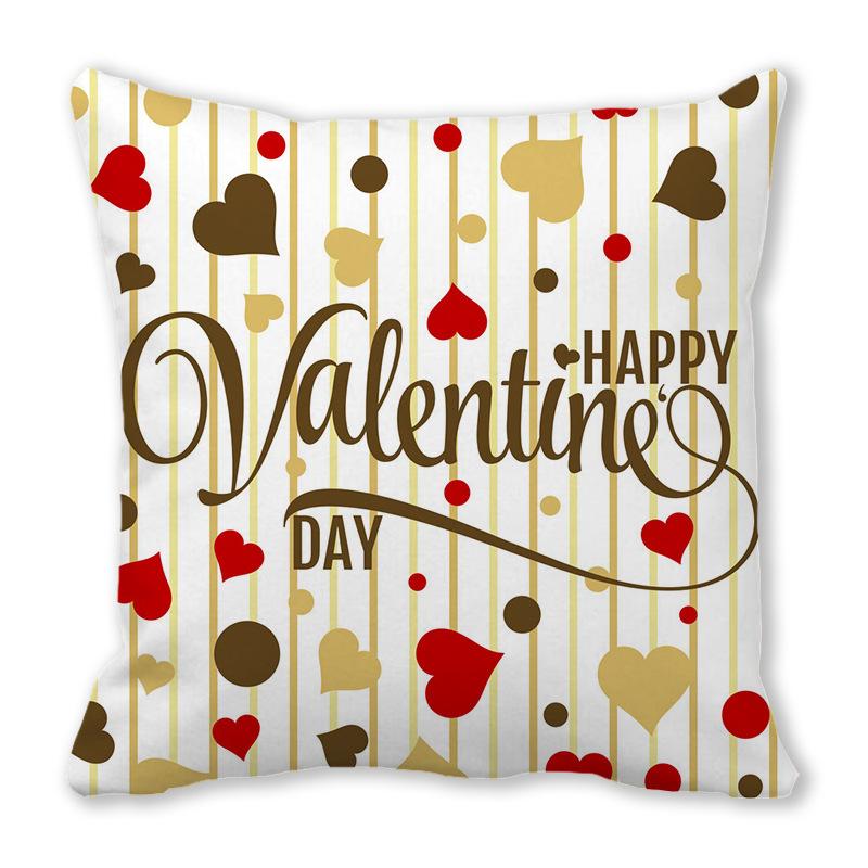 Home Decor Valentine Love Phrases Cushion Cover Decor Pattern Cushion Cover Suitable for Sofa Bedroom Car Pillow Cover