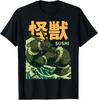 Japanese Sushi Dragon Kaiju Anime Great Wave Kanagawa T-Shirt