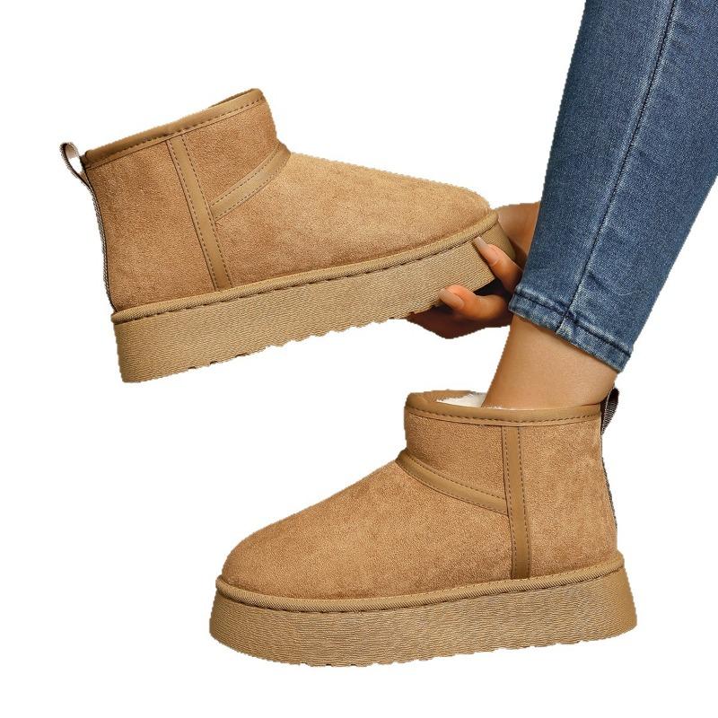 Thick-soled Snow Boots Women's Winter Velvet Thickened Warm Cotton Shoes New Casual Non-slip Cotton Boots Cotton Shoes