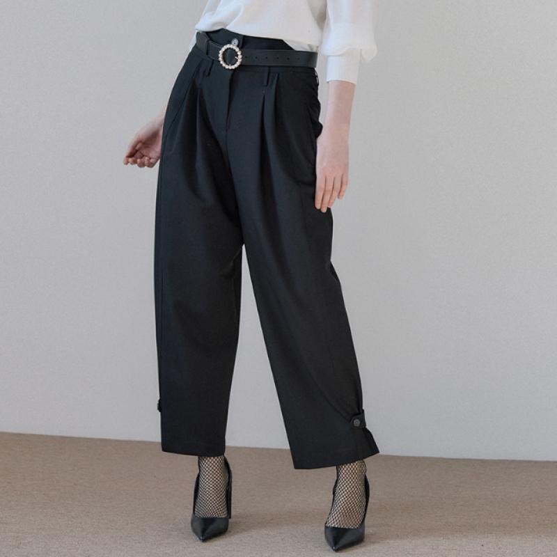 Maxza Baggy Fit Two Button Slacks One Tuck Cut Cc04ql300on