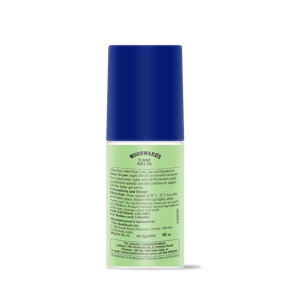 Woodward's Tummy Roll On for Baby Ayurvedic Infants Digestive Relief Oil with Hing and Saunf for Comfort Pack of One 40ml