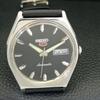 Seiko 5 AUTOMATIC VINTAGE 6309A JAPAN MENS BLACK COLOR DIAL WATCH A701232-5 R206a-a701232