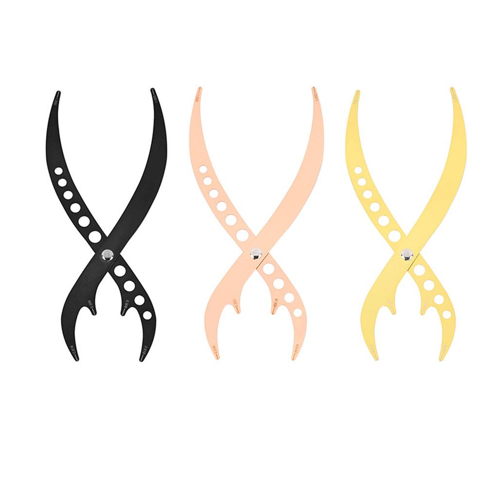 3 ks Šablona na obočí Měřítko Opakovaně použitelné Nástroj pro měření polohy při microbladingu obočí pro domácí cestování