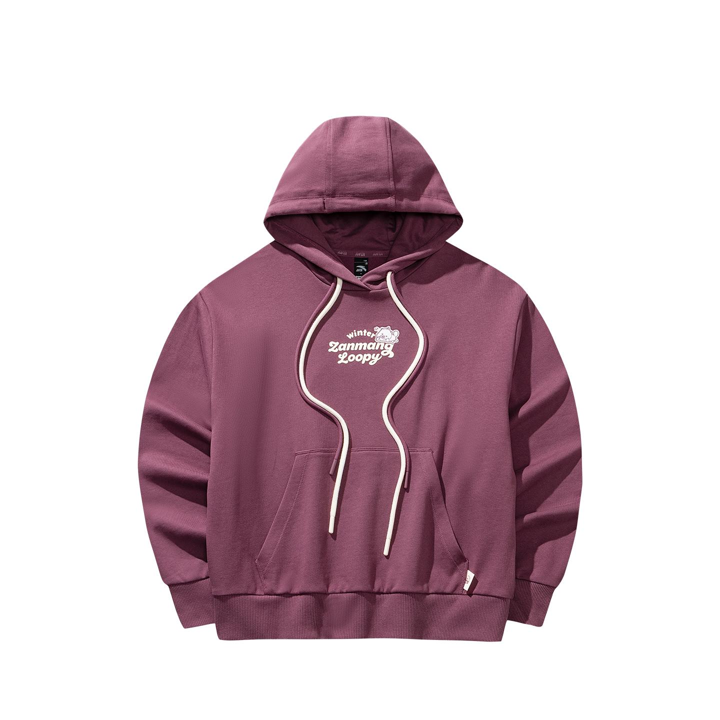 Anta X Zanmang Loopy Коллаборация Удобный Письмо Мультяшный Свободный Повседневный Универсальный Спортивный Свитшот Женский свитшот 162618735-2 XL