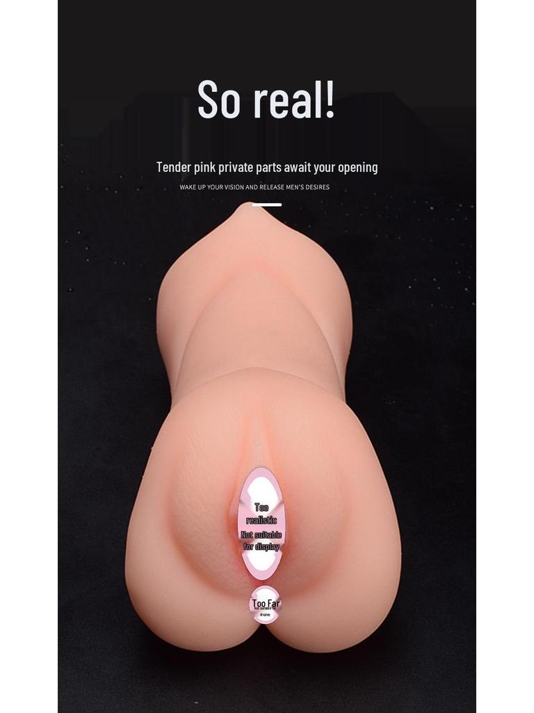 Double-Headed Silicone Male Masturbator with Realistic Features