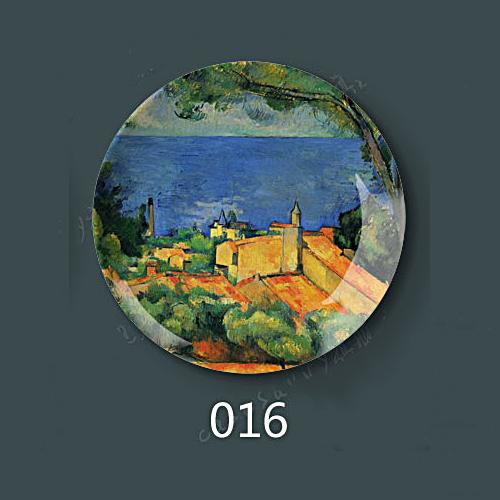 8" inch 20.5cm Diameter Paul Cezanne Painting Porcelain Decorative Home Hall Wall Hanging Plate Creative Arts Disc