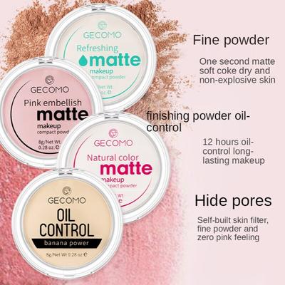 Whitening oil-control Fixační pudrový podkladový korektor Matný suchý vlhký pudr Sypký pudr Dlouhotrvající voděodolný zvýrazňovač pudrový dámský make-up