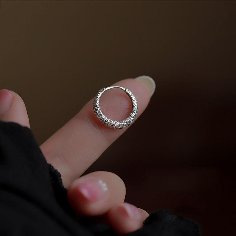 Earrings Women's Niche Design Plain Earrings Earrings Autumn and Winter New Style