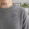 Electroplated Eye Accessory Bling Rhinestone Eyes Brooch Pin, Tear of Angel Lapel Pin Secure Clasp for Women, Sweater Cardigan Coat Suit Decoration