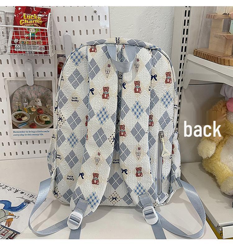 Japanese Style Women's Cute Cartoon Double Shoulder Travel Backpack - Large Capacity School Bag for Students