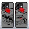 Cartoon Sunset Car Funda Back Phone Cover Case for Xiaomi Redmi Note 14 14C 10 13 Pro Plus 12 11 A4 13C 9S