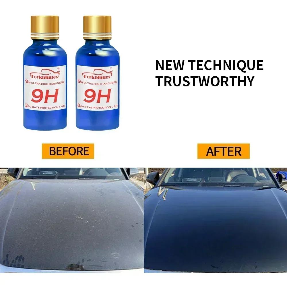 3PCS 9H Car Liquid Ceramic Coat Super Hydrophobic Glass Coating Set Polysiloxane and Nano Materials Ceramics for Cars