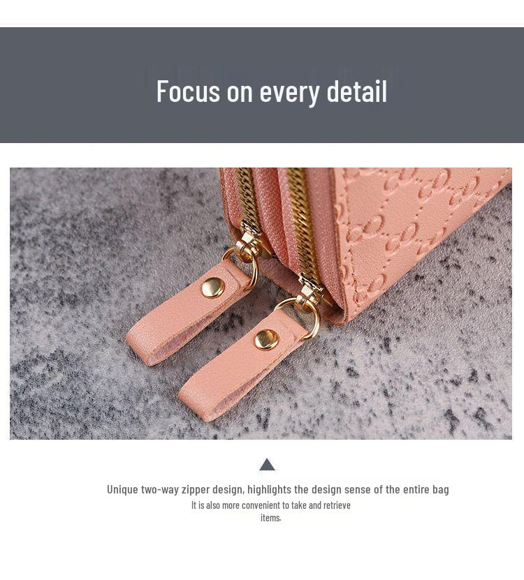 Women's Large Zipper Wallet with Phone Pocket and Card Slots