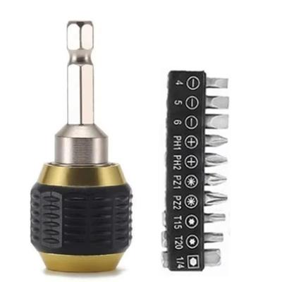 11 Piece Quick Release Chuck Adapter and Hexagonal Handle Screwdriver Set Suitable for Electric Screwdrivers