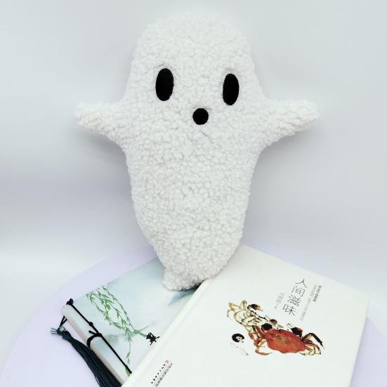 Plyšová hračka duch Halloween dekorativní polštářek pro domácí rozkládací pohovku Ghost Plushie rekvizita na slavnostní párty