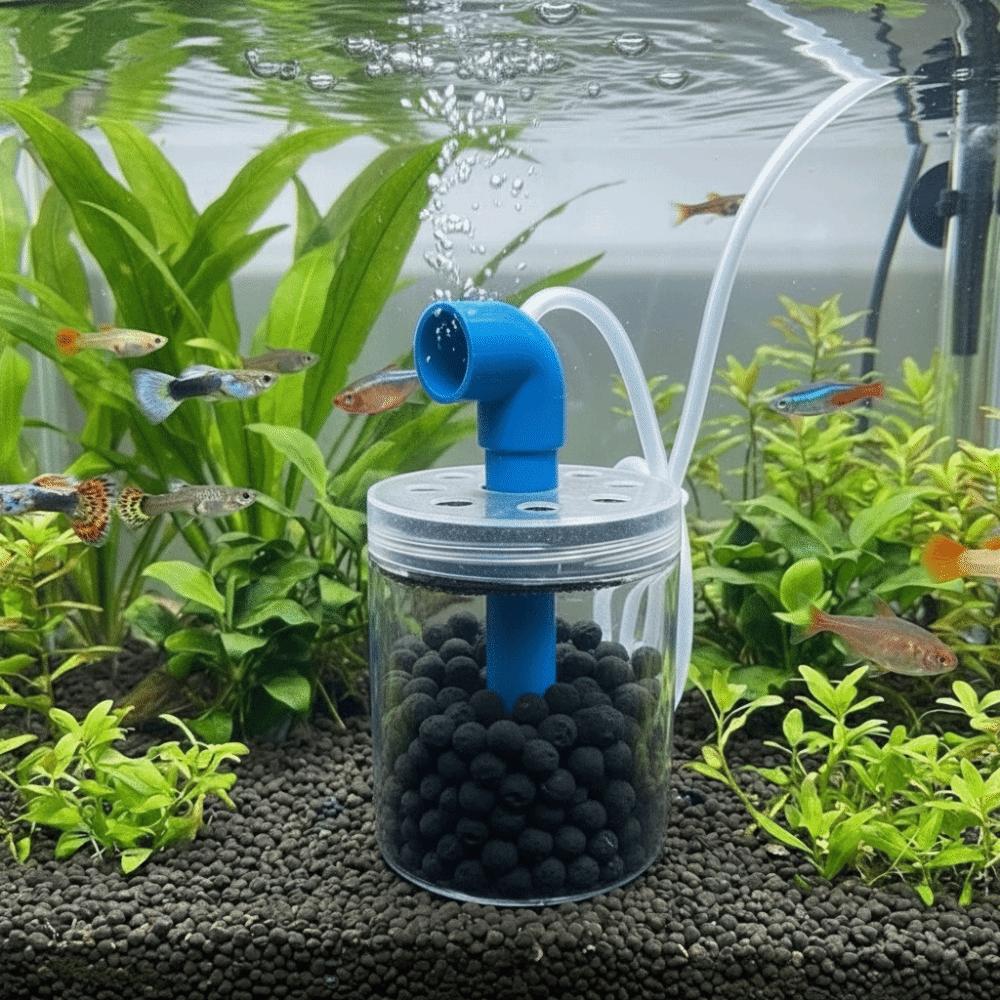 Efficient Fish Tank Filter Transparent Plastic Aquarium Bio Sponge Filter Pneumatic Filter Detachable Bacterial Culture Filter