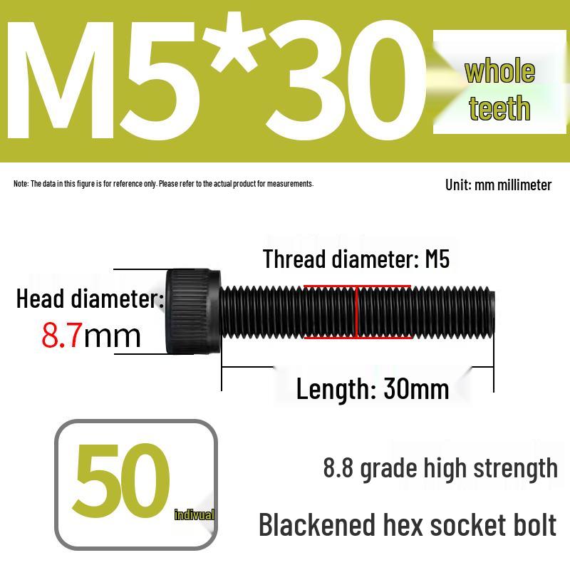 8.8 High-Strength Socket Head Cap Screw Bolt (M4-M20)