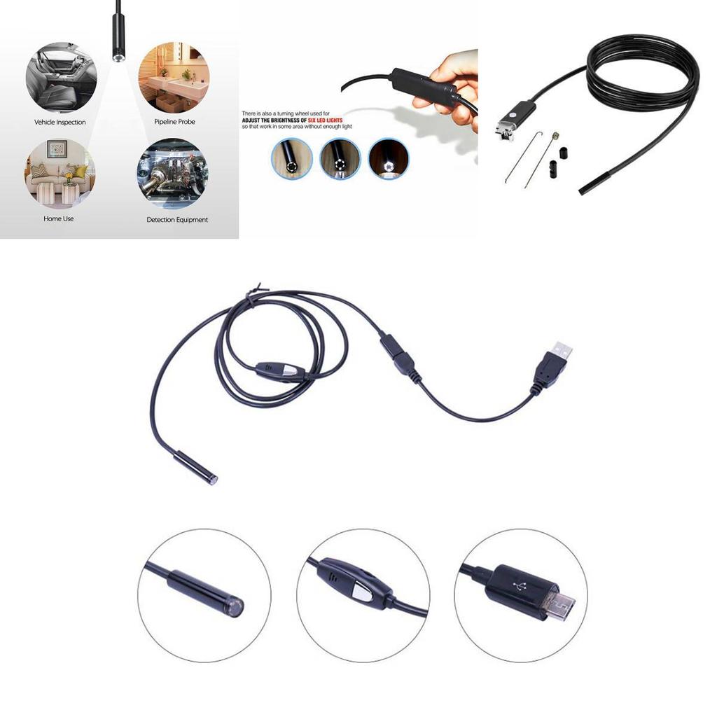 Waterproof 7mm 6 Led Usb Endoscope Borescope Video Camera 2m 5m