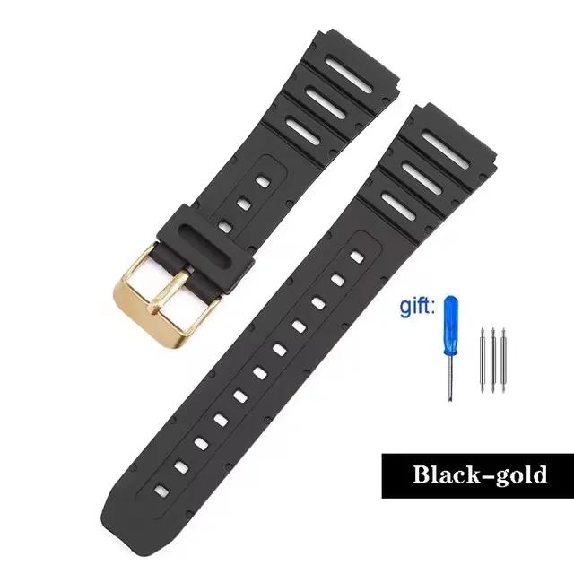 

For Casio straps accessorise watchband CA-53W CA-61W FT-100W W-520U W-720G tpu soft watchband 18mm 20mm Wristband Belt FT100W 20mm