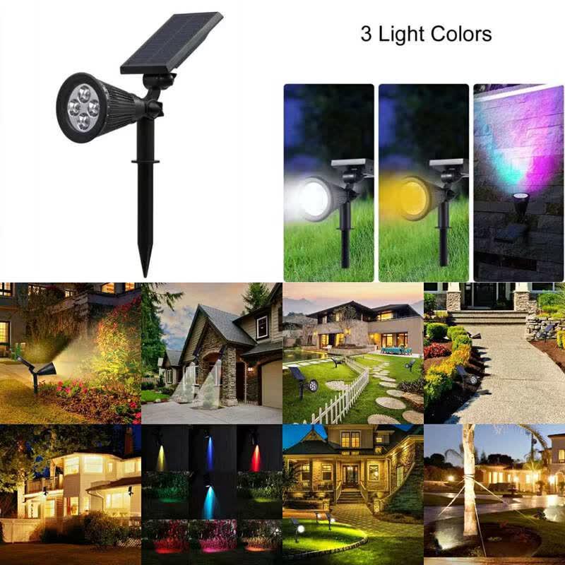Solar Powered 7LED Outdoor Garden Spotlight