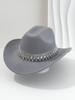 Men's and women's European and American elegant top hats, unique jazz cowboy hats, fringed gemstones, rhinestone accessories, belts, wedding engageme