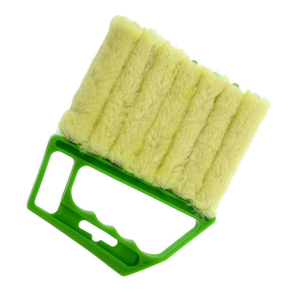 Mini Blinds Cleaner Shutter Multifunctional Household Cleaning Dust Brush for Home Hotel Green