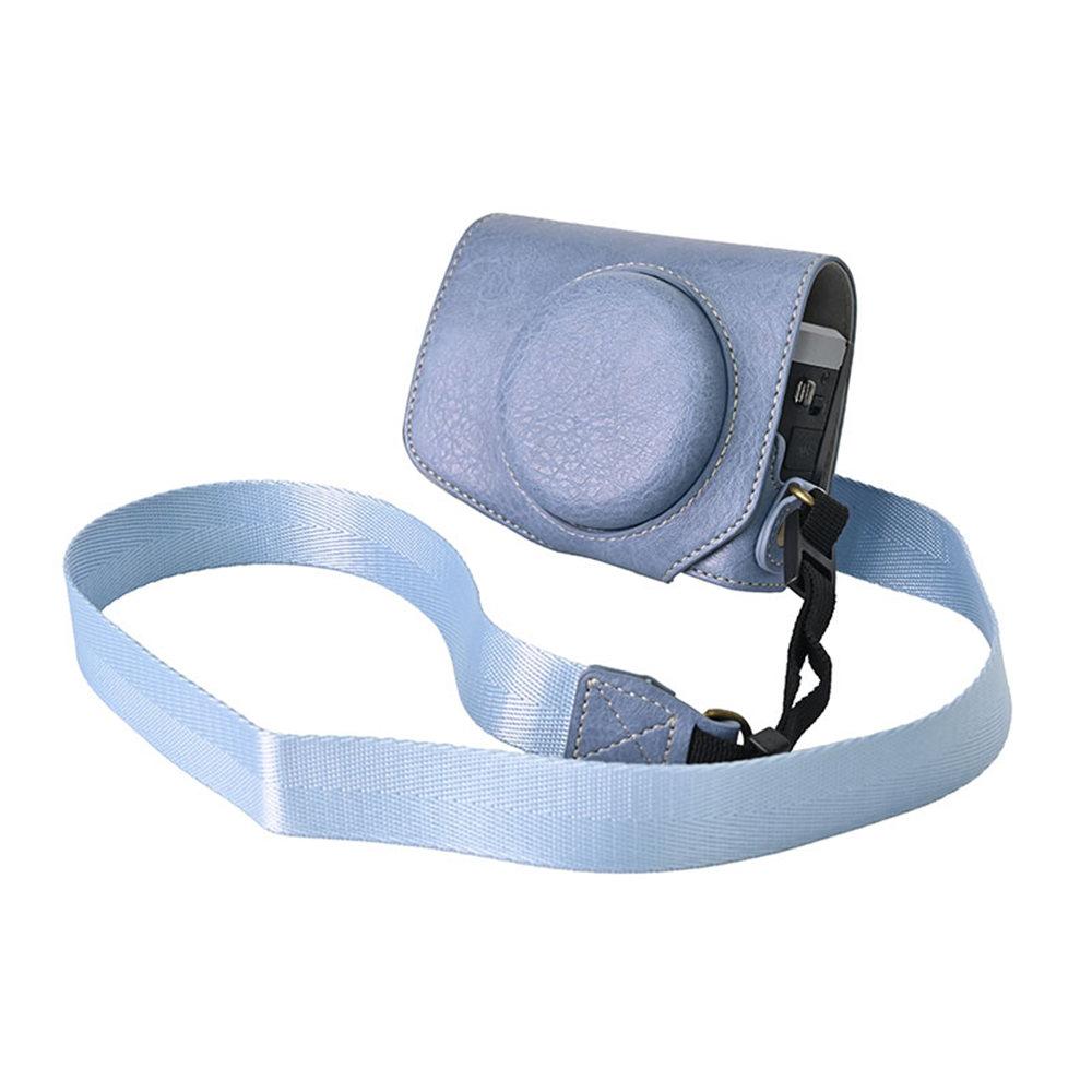 Litchi Print Retro PU Leather Camera Bag Case For Canon Powershot G7XII G7XIII G7X2 G7X3 G7X Mark II III With Strap