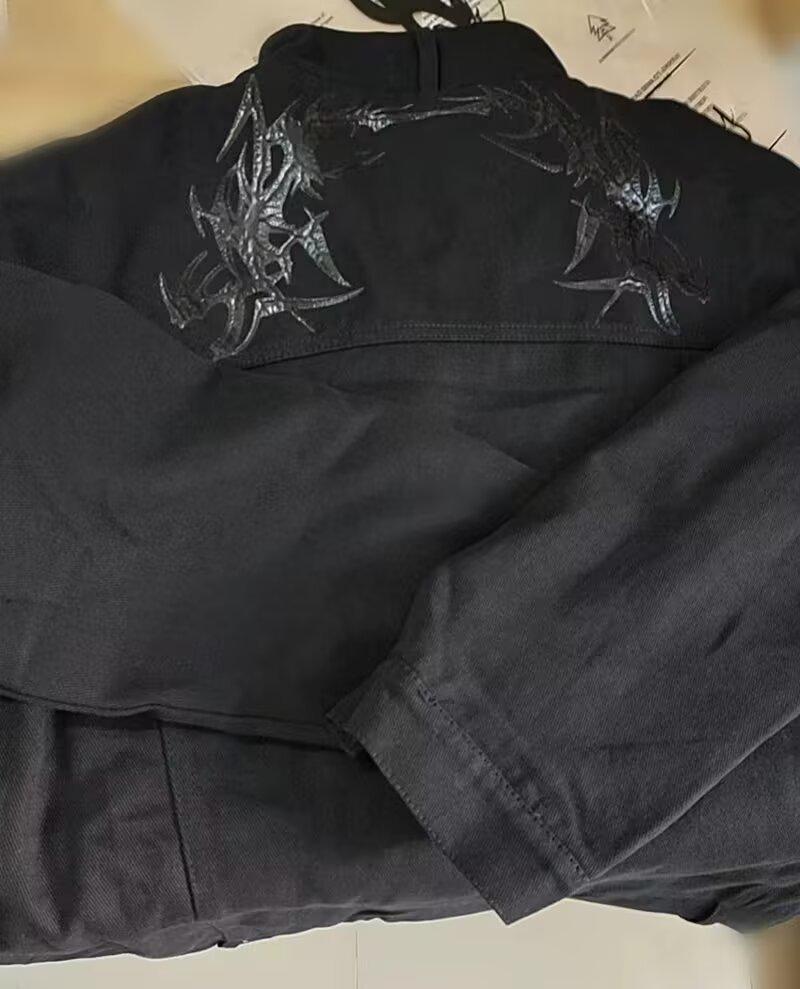 Women's High-Street Deconstructed Piqué Jacket - Handsome, Unique Spring/Autumn Design