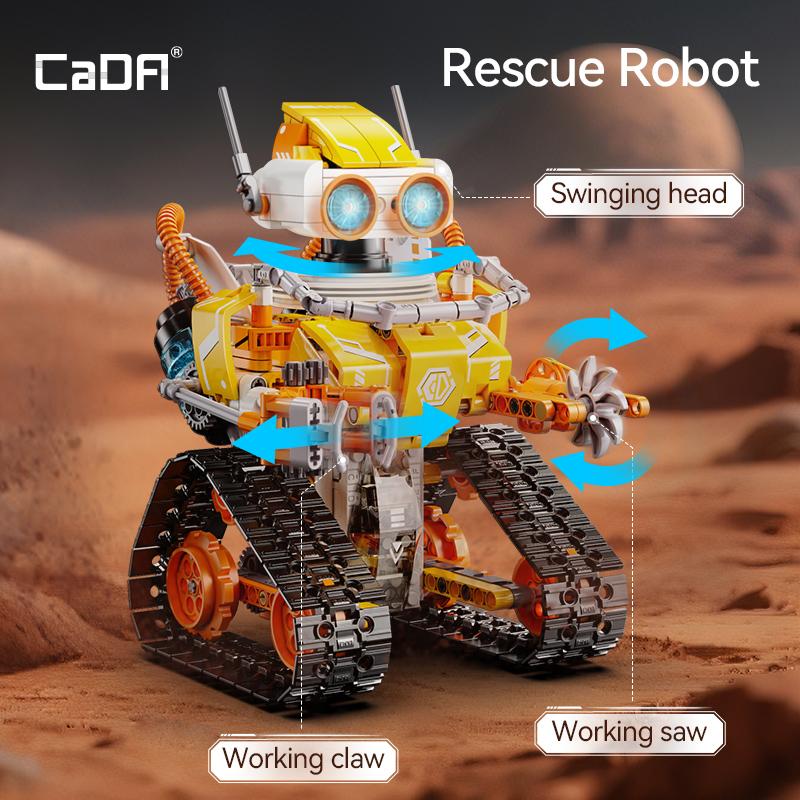 455Pcs Cada LED 3in1 W BOT Code Robot Deformation Racing Car Building Blocks Remote Control Tank Bricks Educational Toys for Kid