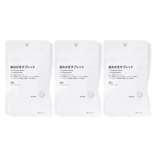 Bulk Purchase: MUJI Toothpaste Tablets, MUJI Oral Bad Breath Care Mouthwash (3 bags)