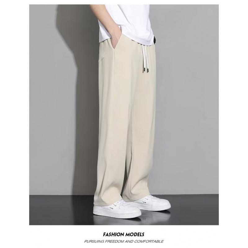 Men's Retro Japanese Style Loose Straight-Leg Pants - Trendy All-Match Casual for Spring & Autumn