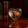 Highland Cow Pocket Hug Mini Heart Shaped Highland Cow Ornament with Inspirational Card Heartfelt