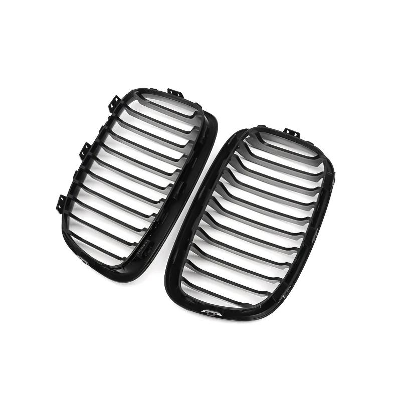 MagicKit Car Racing Grill Fit For BMW F20 F21 LCI 1 AD28 Series 1 Pair Front Kidney Grille 2011 2012 2013 2014 2015 Auto Accessories