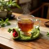 Decorative Cup Blanket Funny Crochet Lizard Coaster Handmade Knitted Animal Mat 3D Flip Cute Table Protector Design Drink Coaster for Desk