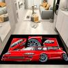 Red Classic JDM Supercar Split View Print Area Rug Non‑Slip Rectangular Floor Mat Tuner Auto Fan Decor for Gaming Bedroom Living Room