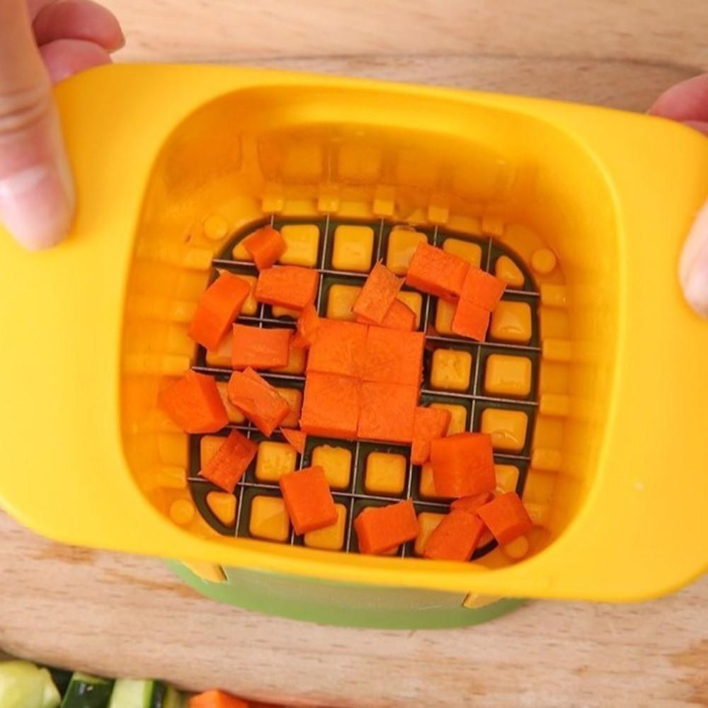 Multifunctional Vegetable Chopper Two-Tone Onion Dicer New Potato Strip Cutter Home Kitchen