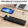 Universal Power Strip with USB Ports, Individual Swtich, 6ft Power Cord, 5 Universal AC Outlets, 4USB C and 2USB (5V/4.2A), Max 3000w, 110-240V,
