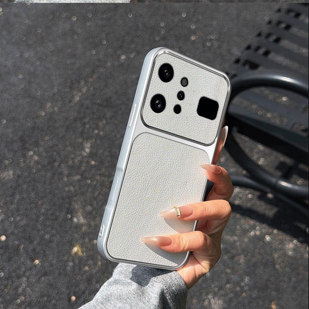 Premium Vegan Leather Casing for infinix NOTE 60 Ultra Electroplated Frame & Large Lens Case