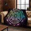 Bohemia Mandala Magic Flower Yoga Flannel Blanket Soft Warm Throw Blanket for Bedroom Living Room Bed Travel Camping Picnic Gift