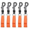 Emergency Whistle With Hook, Loud Sound Outdoor Camping Safety Whistle Survival Signaling For Hiking Kayak Life Vest Boating(5pcsorange)