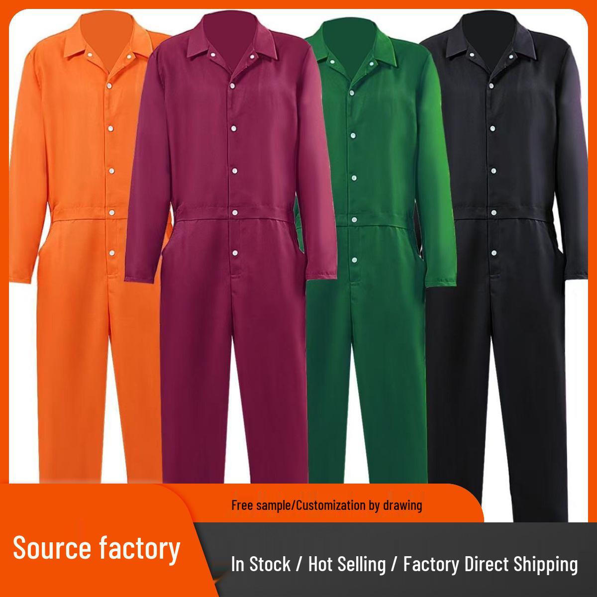 

Unisex Prisoner Costume Jumpsuit - Adult Movie Character Cosplay Outfit XXXL зелёный