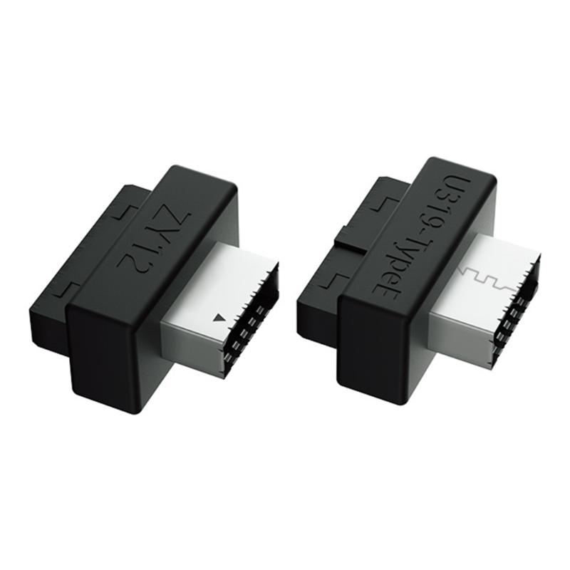 Toolless Installation USB3.0 Converters for 19Pin and 20Pin to Type E ABS Metal Build Fast 5Gbps Data Transfer for Enhances Compatibility