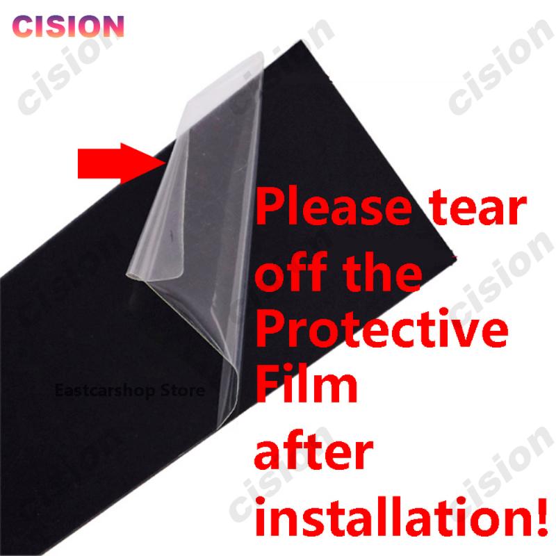 8x Mirror Effect Car Window Door Column B C Pillar Post Cover Trim For BMW X5 E53 2000-2006 Glossy Black Carbon Fiber PC Sticker