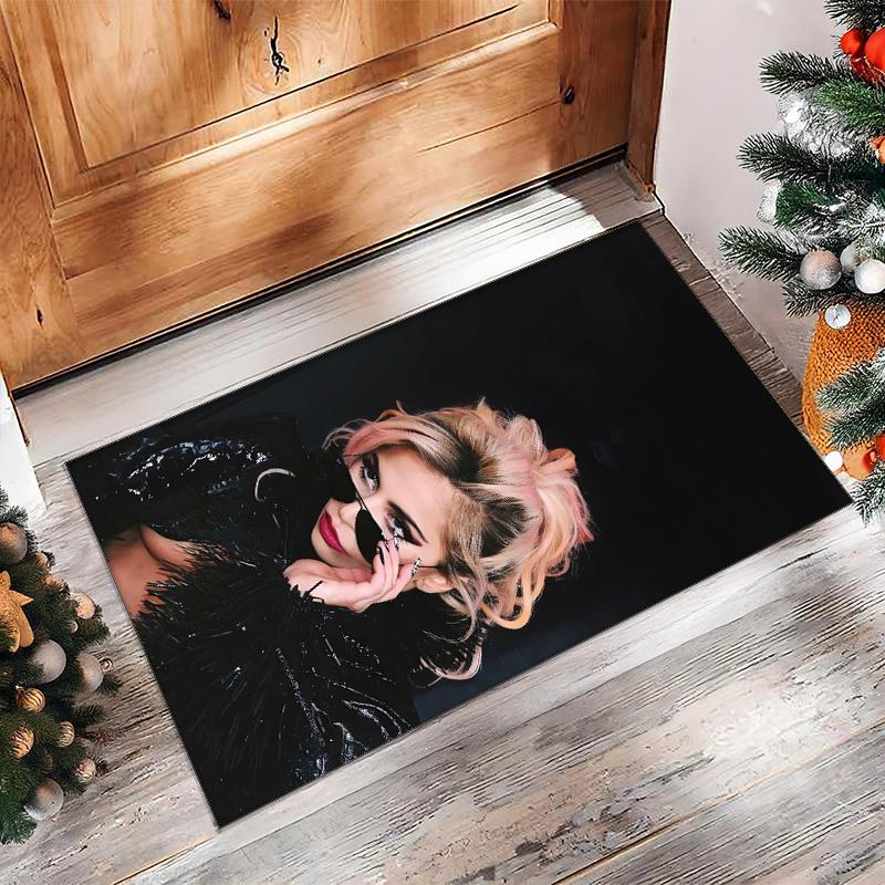 Soft Crystal Velvet Floor Rug,Lady Gaga Anti Slip Decorative Carpet, Plush Area Mat For Indoor Home Decoration