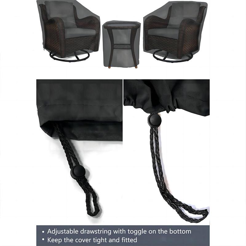 3PC Waterproof Patio Table and Chair Covers Easy Maintenance Heavy-Duty Sofa & Coffee Table Protector All-Weather Material