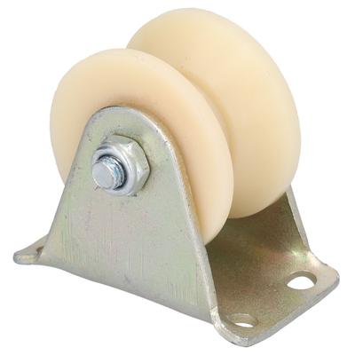 50mm V-drážkové koleso Pevná koliesková noha pre ťažké bremená s 2,5mm držiakom pre zdvíhacie zariadenia