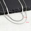 2pcs Chain Necklace for Men Boys,4MM Stainless Steel Flat Snake Chain Collars,2mm Silver Gold Color Box Chain Gift