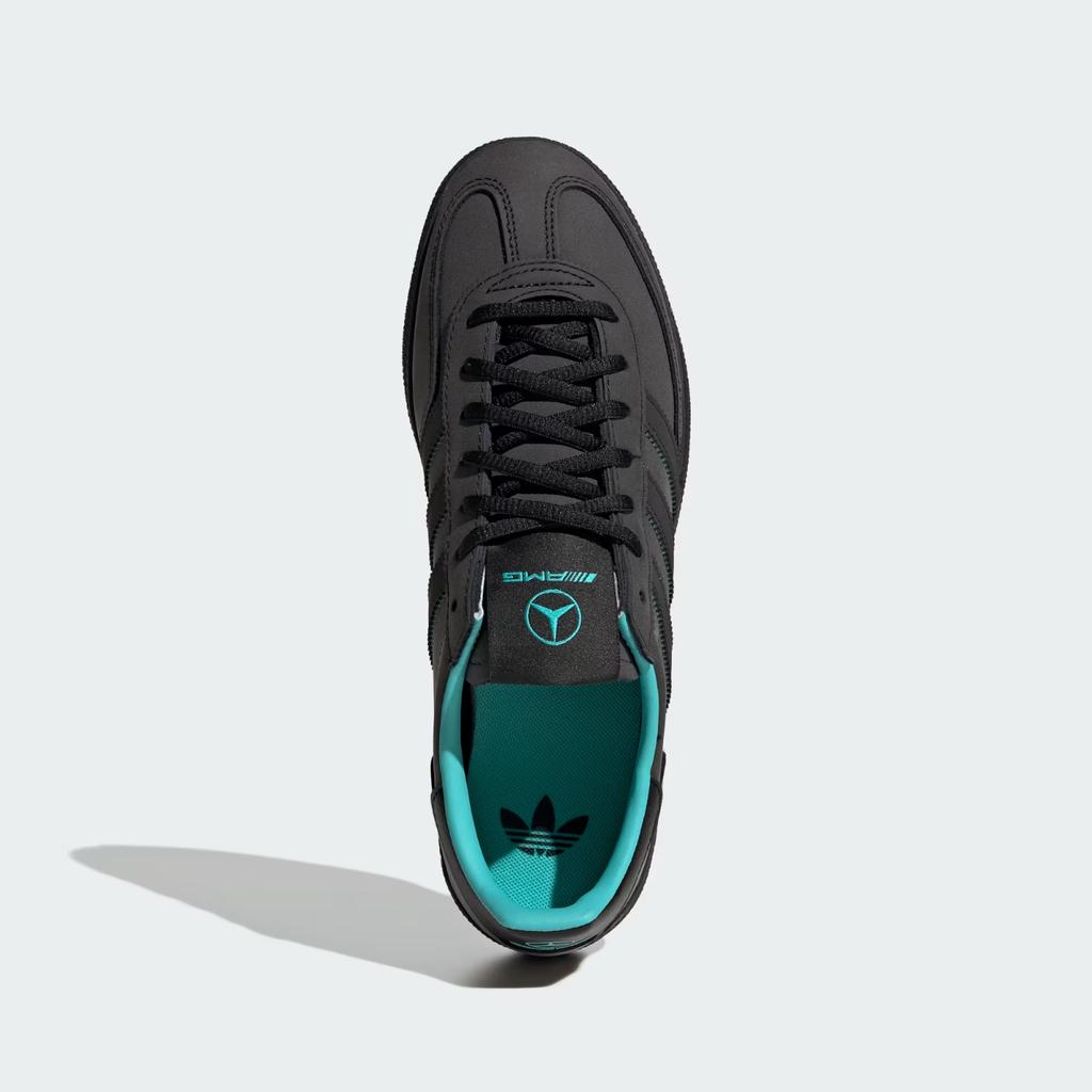 KJ1195 Mercedes AMG Adidas Handball Spezial Core Black Semi Mint Rush (Men's)