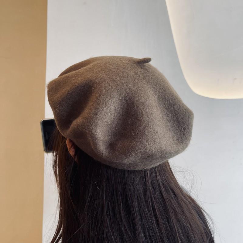 Berretto basco in lana alla moda coreana Beilei: Cappello da pittore versatile Autunno/Inverno