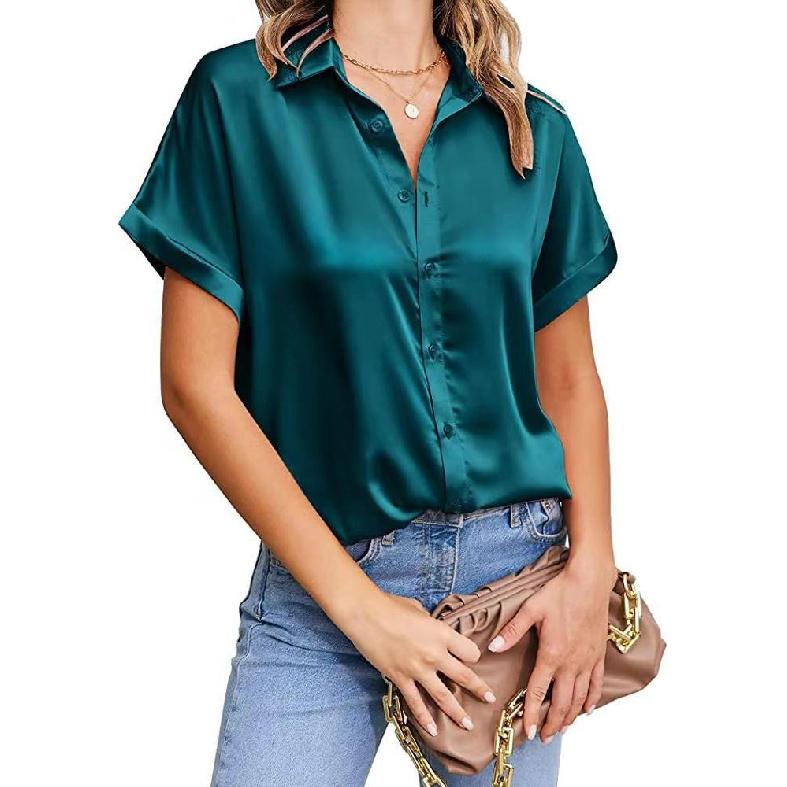 Travel New Women'S Retro Printed Shirt Casual Spring And Summer Breathable Cool Sexy Daily Date Short Sleeved T-Shirt Top